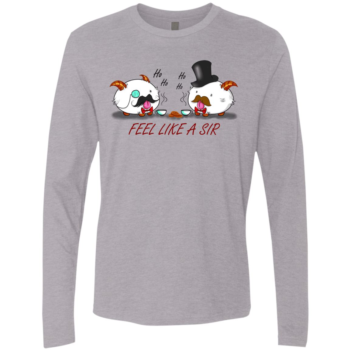 T-Shirts Heather Grey / Small Poros like a sir Men's Premium Long Sleeve