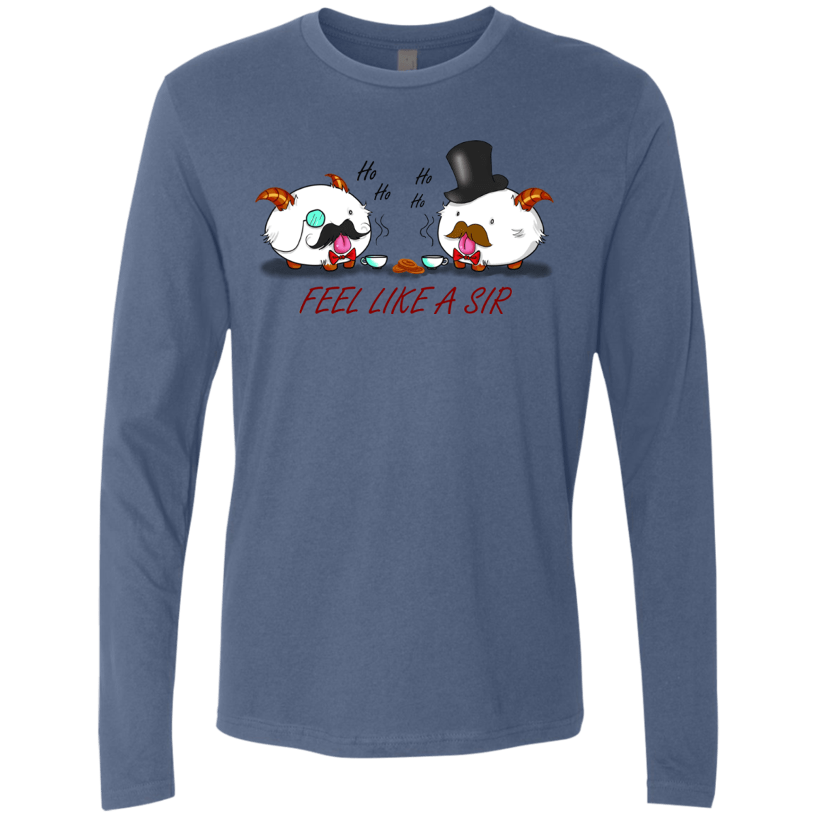 T-Shirts Indigo / Small Poros like a sir Men's Premium Long Sleeve
