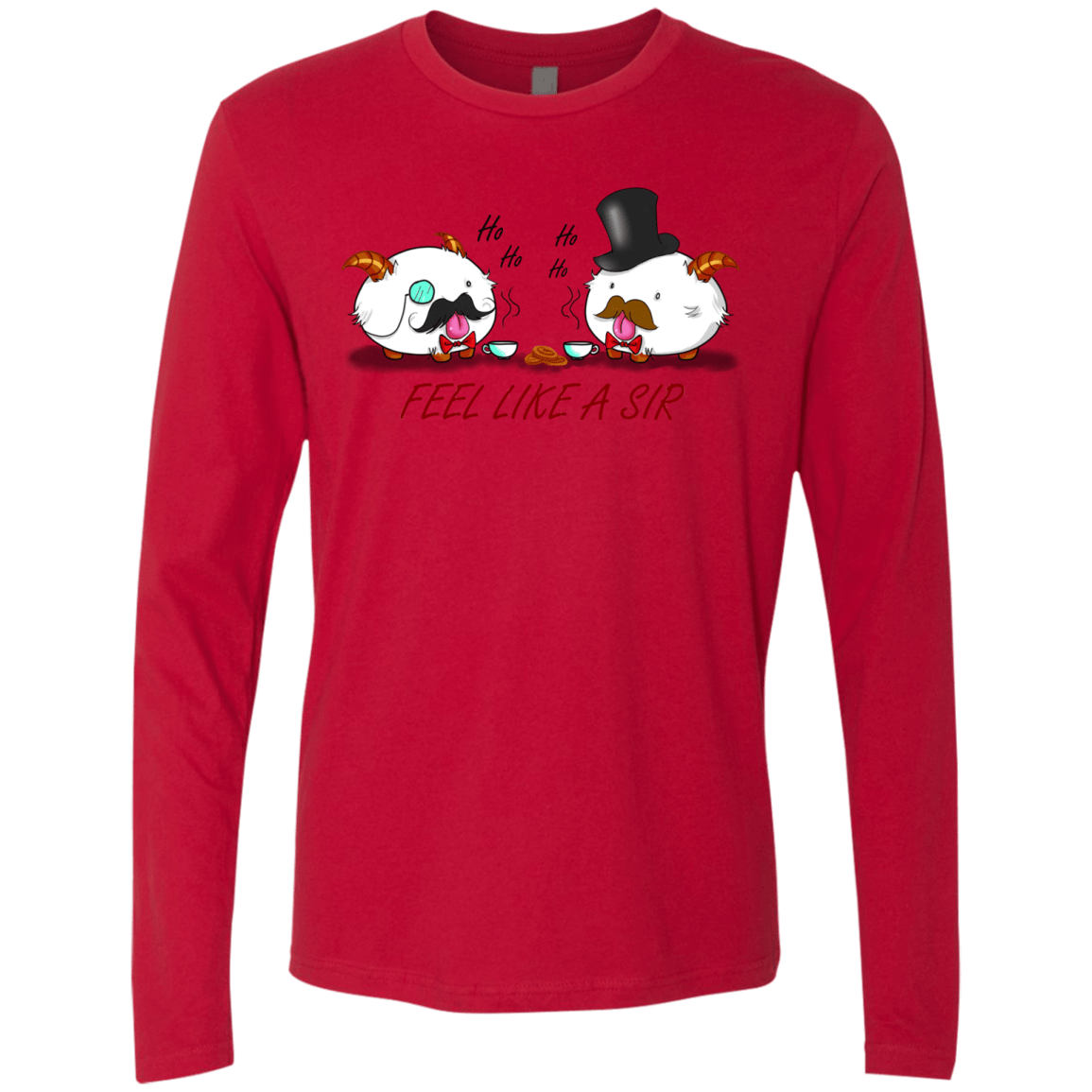 T-Shirts Red / Small Poros like a sir Men's Premium Long Sleeve