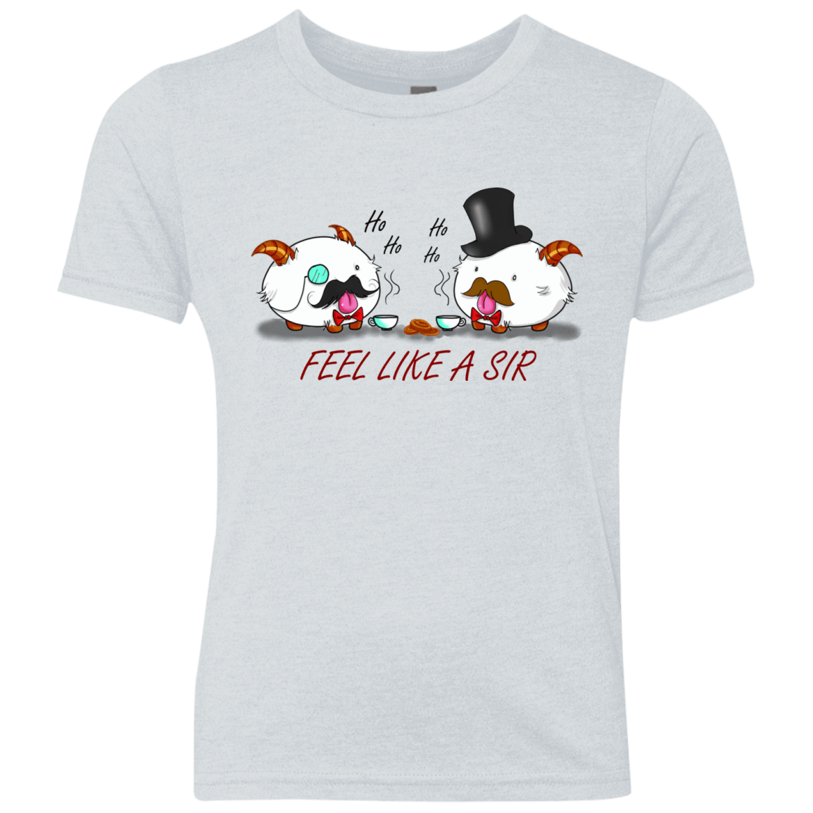 T-Shirts Heather White / YXS Poros like a sir Youth Triblend T-Shirt