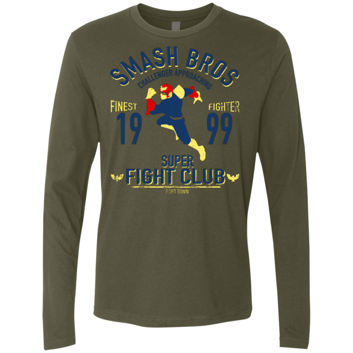 T-Shirts Military Green / Small Port Town Fighter Men's Premium Long Sleeve