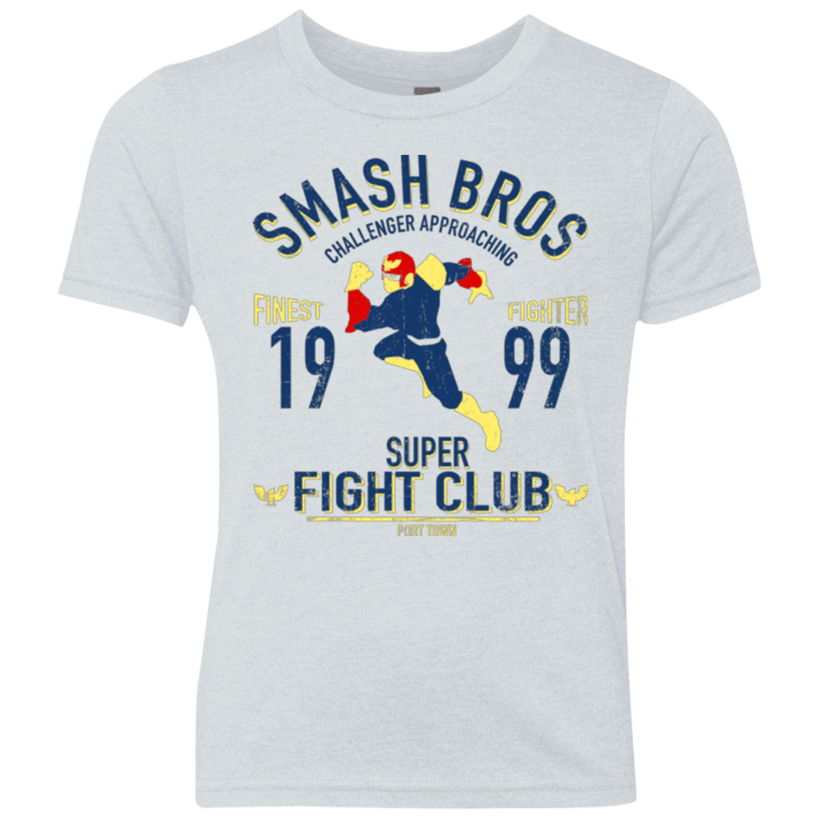 T-Shirts Heather White / YXS Port Town Fighter Youth Triblend T-Shirt