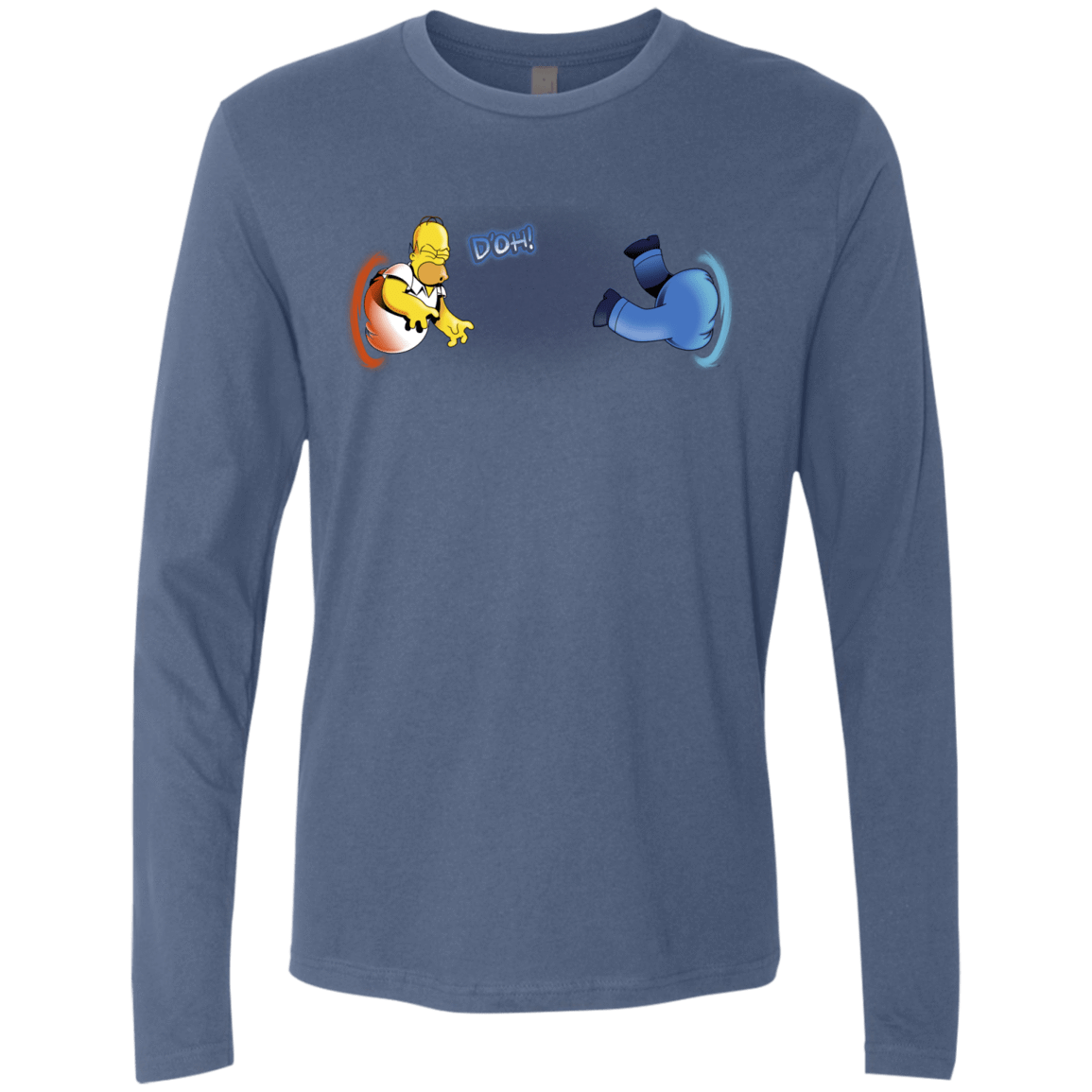 T-Shirts Indigo / S Portal D'oh Men's Premium Long Sleeve