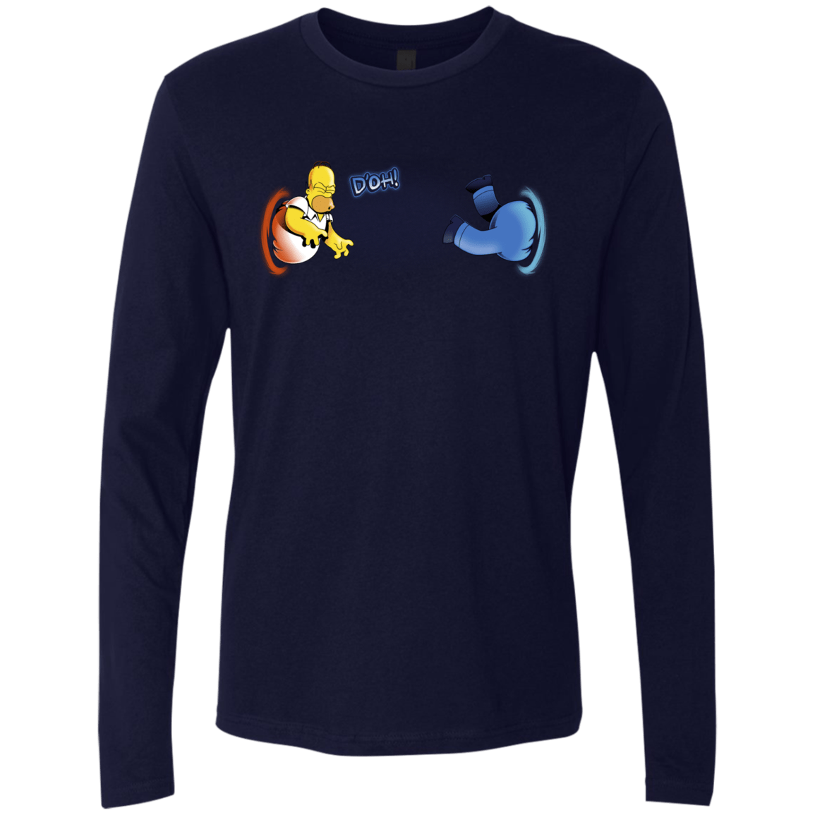 T-Shirts Midnight Navy / S Portal D'oh Men's Premium Long Sleeve
