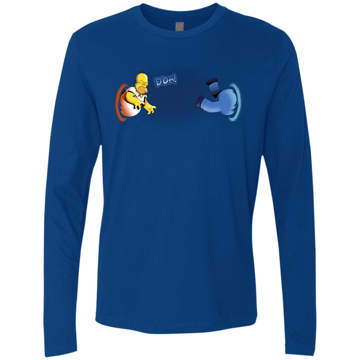 T-Shirts Royal / S Portal D'oh Men's Premium Long Sleeve