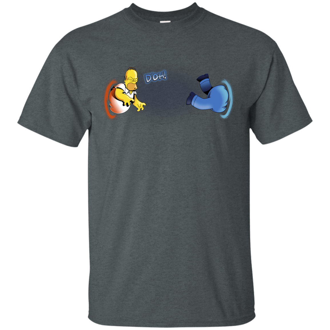 T-Shirts Dark Heather / S Portal D'oh T-Shirt