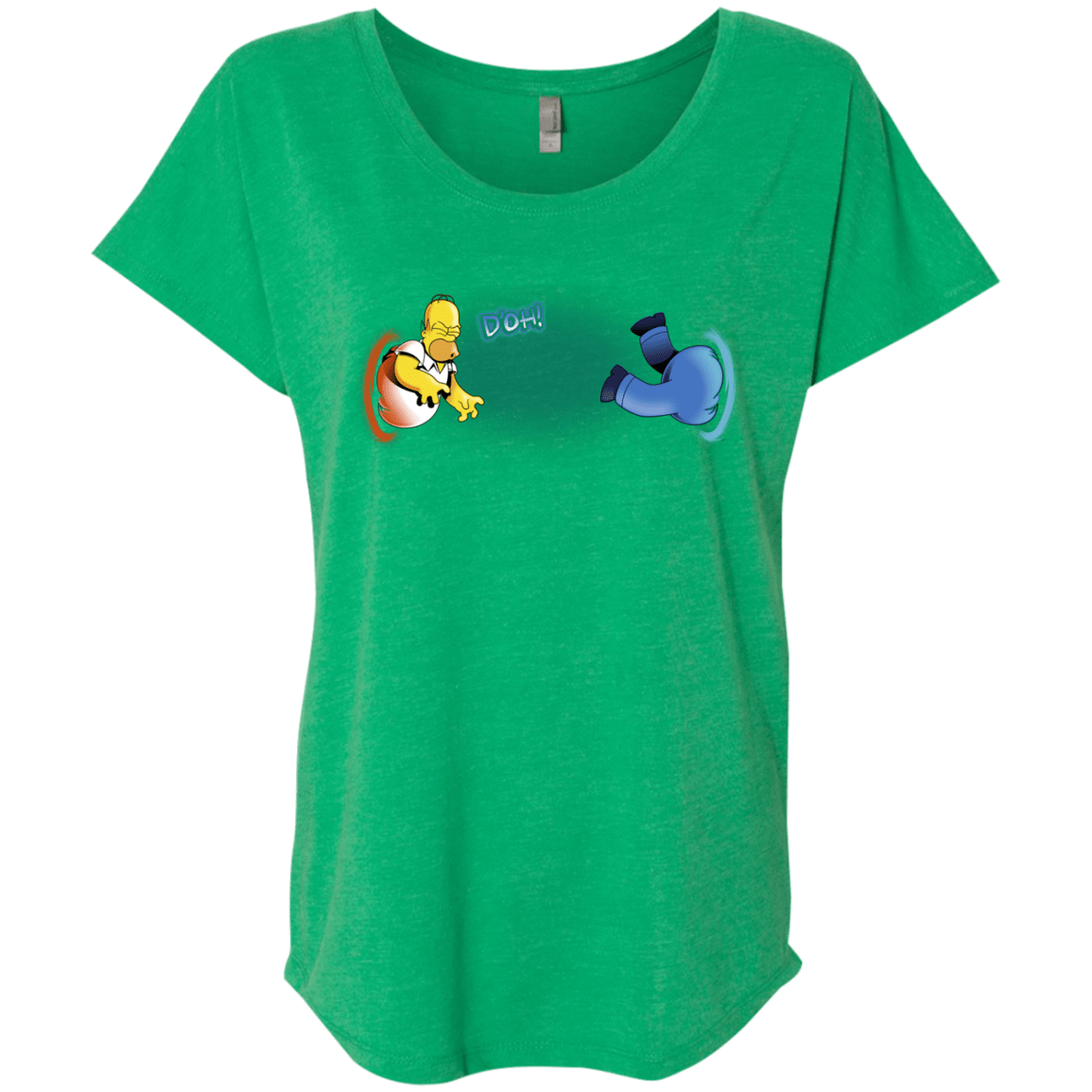 T-Shirts Envy / X-Small Portal D'oh Triblend Dolman Sleeve