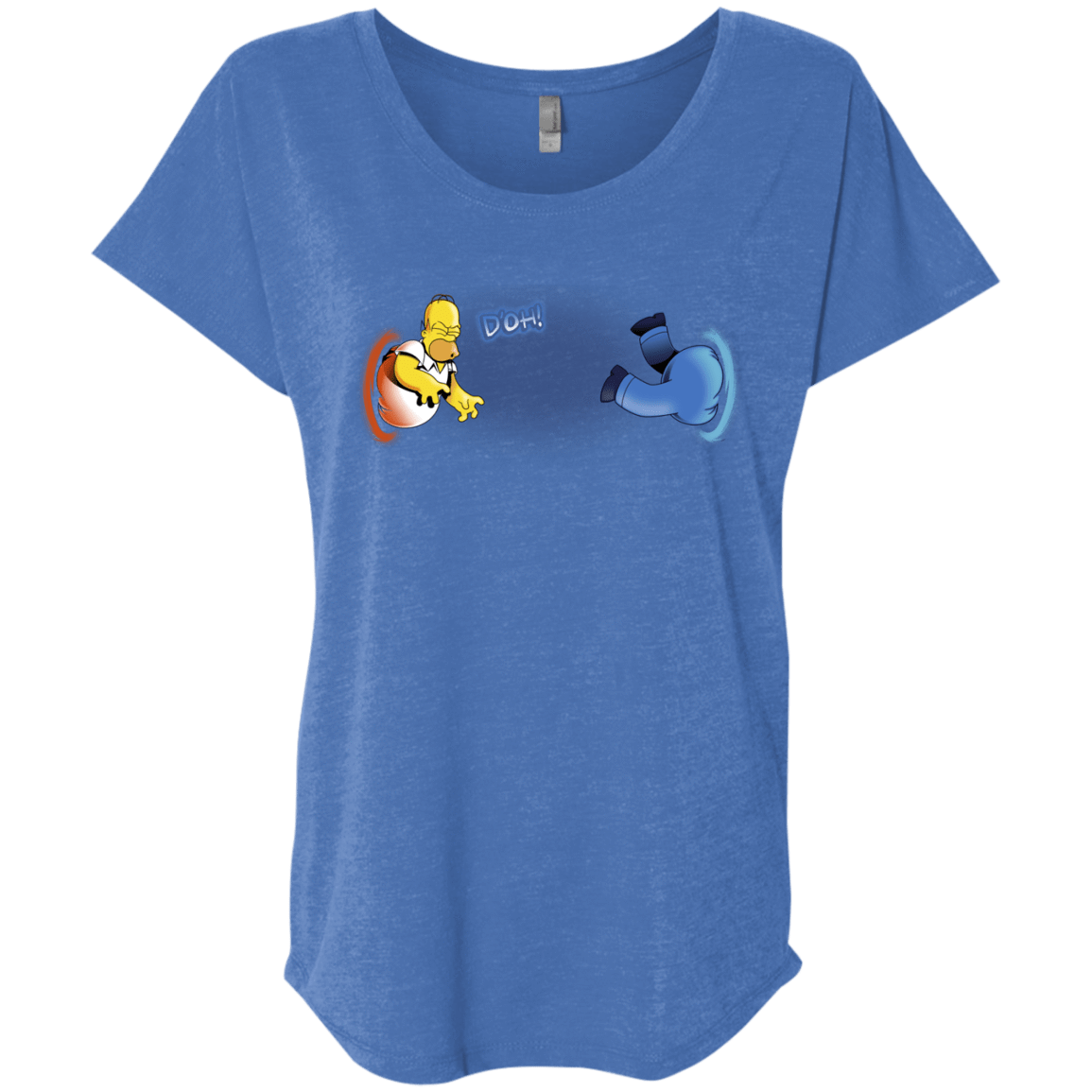 T-Shirts Vintage Royal / X-Small Portal D'oh Triblend Dolman Sleeve