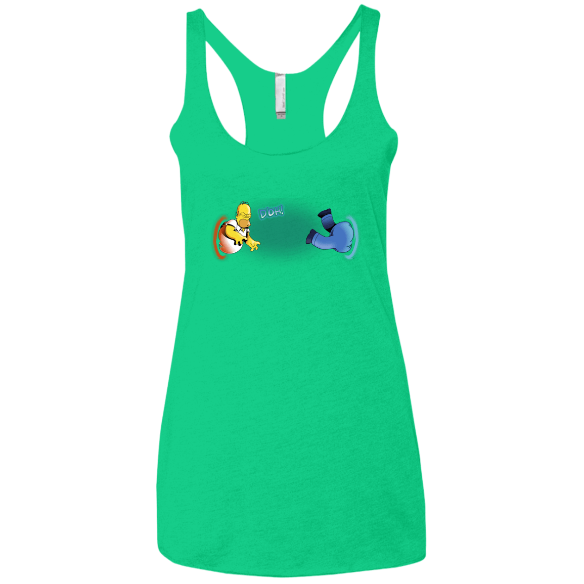 T-Shirts Envy / X-Small Portal D'oh Women's Triblend Racerback Tank