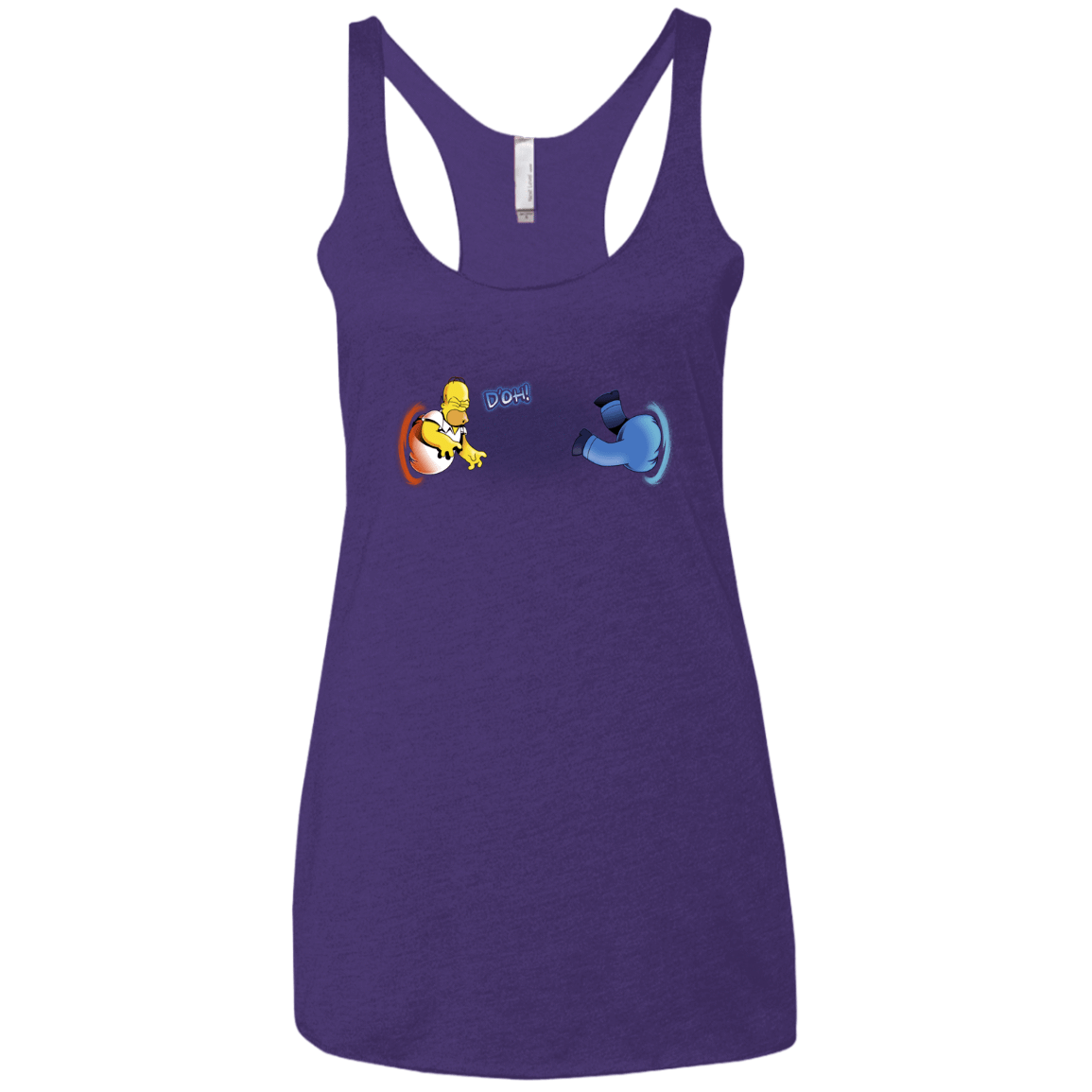 T-Shirts Purple Rush / X-Small Portal D'oh Women's Triblend Racerback Tank