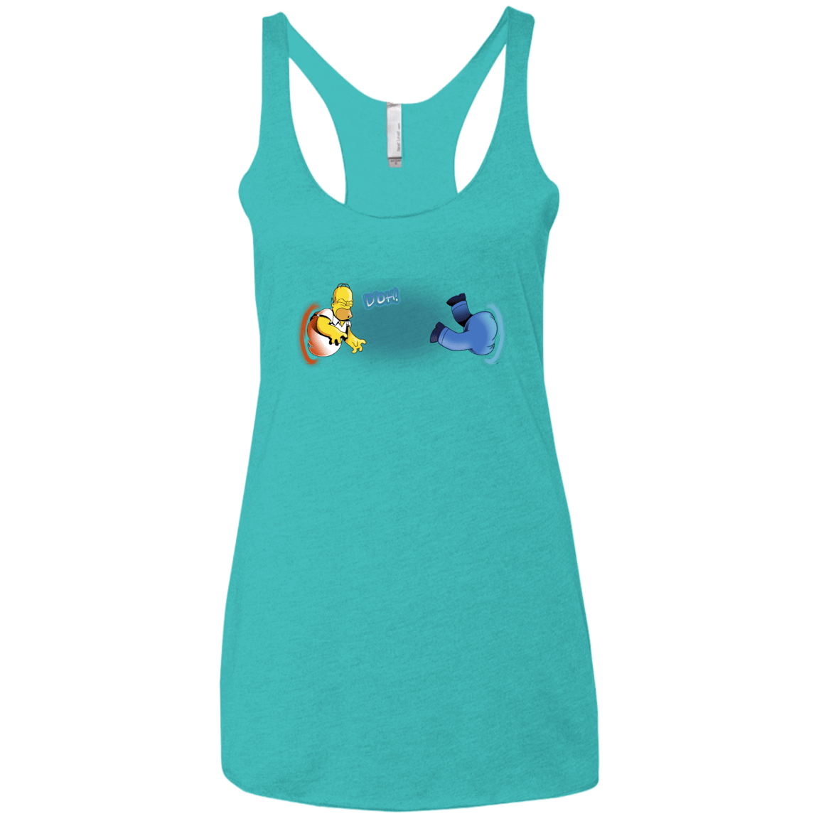 T-Shirts Tahiti Blue / X-Small Portal D'oh Women's Triblend Racerback Tank