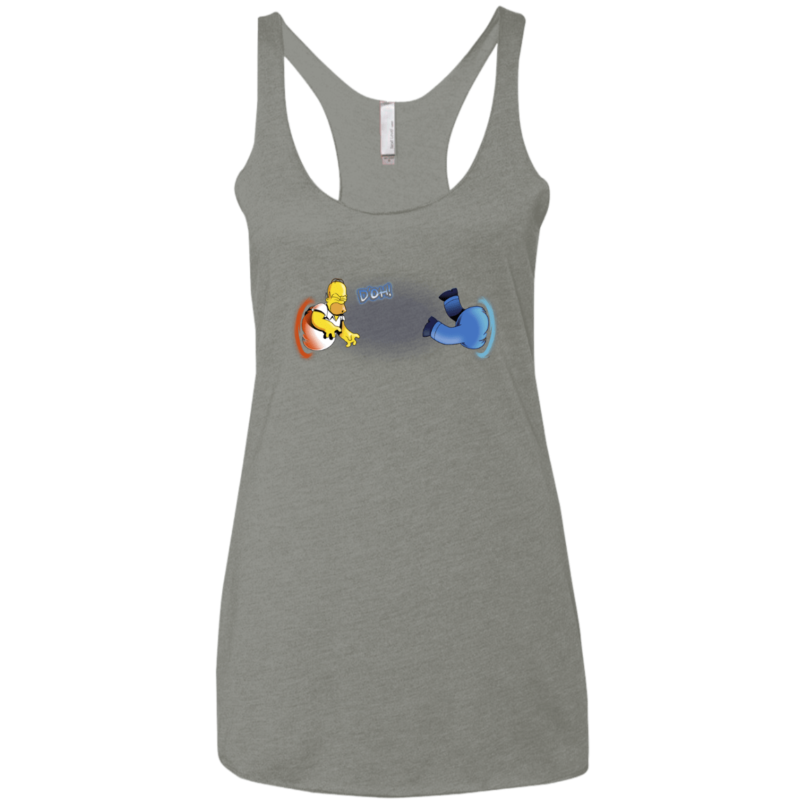 T-Shirts Venetian Grey / X-Small Portal D'oh Women's Triblend Racerback Tank