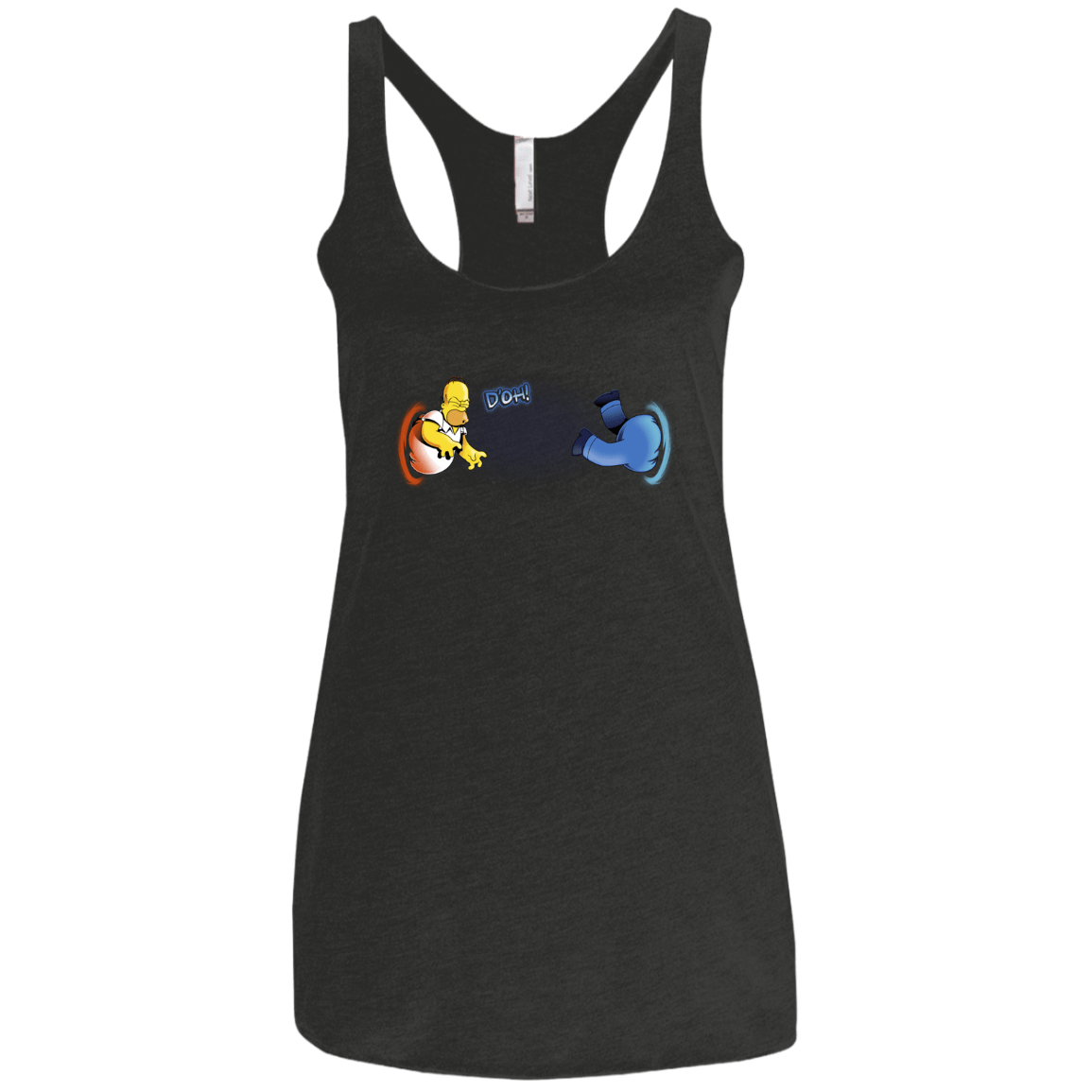 T-Shirts Vintage Black / X-Small Portal D'oh Women's Triblend Racerback Tank