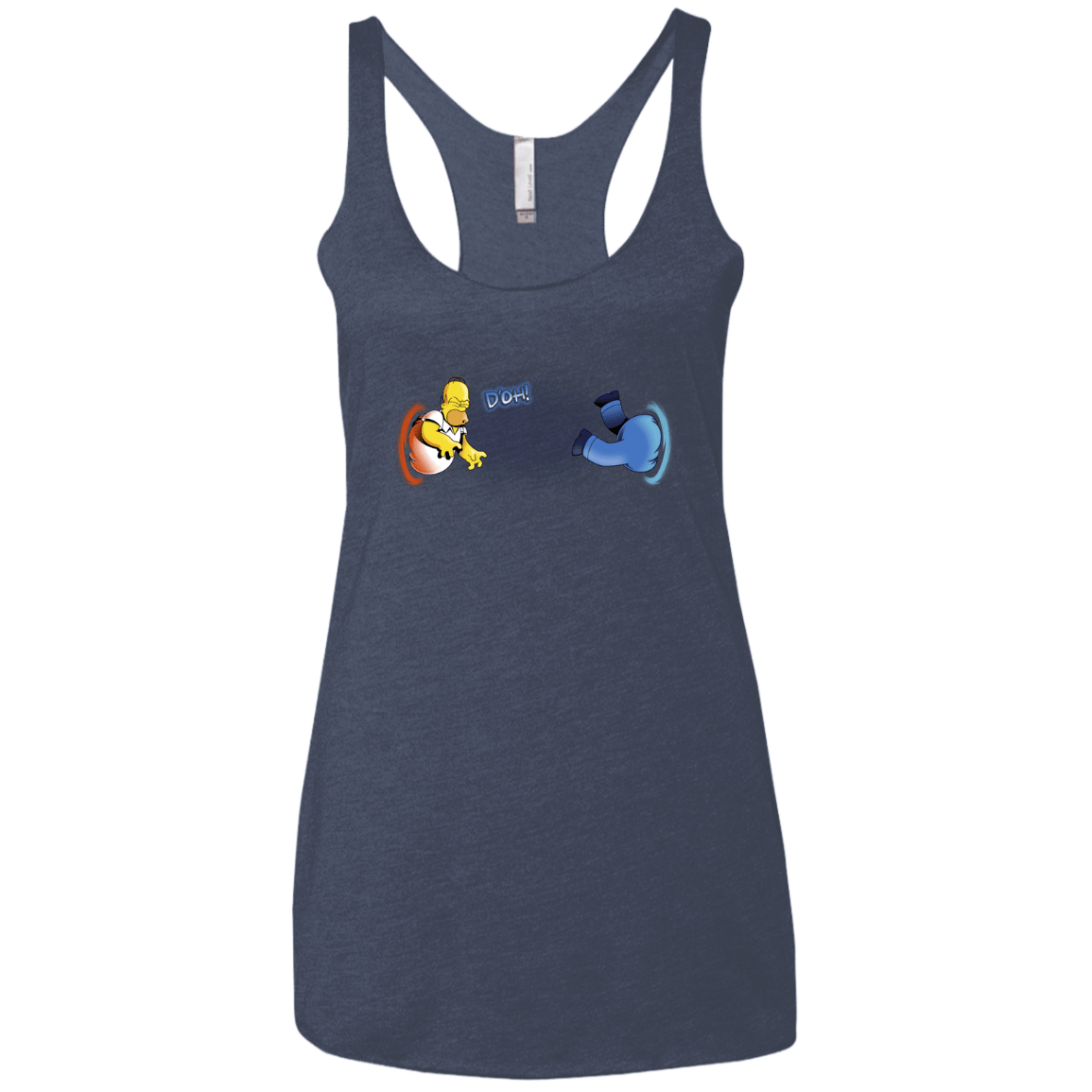 T-Shirts Vintage Navy / X-Small Portal D'oh Women's Triblend Racerback Tank