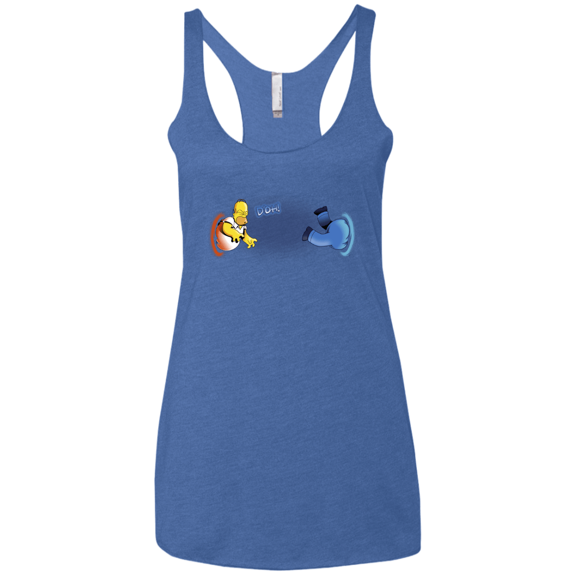 T-Shirts Vintage Royal / X-Small Portal D'oh Women's Triblend Racerback Tank