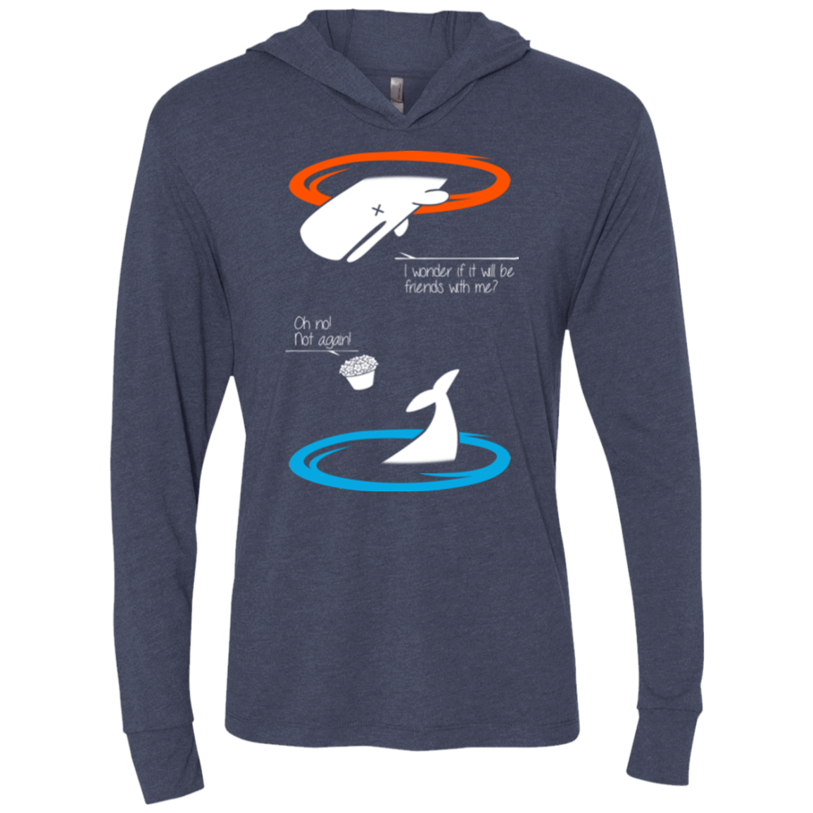 T-Shirts Vintage Navy / X-Small Portal guide Triblend Long Sleeve Hoodie Tee