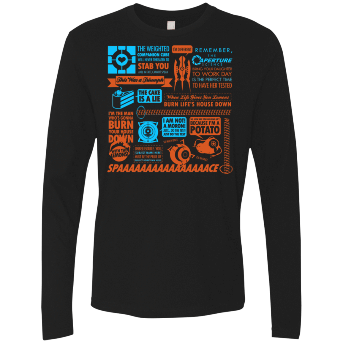 T-Shirts Black / Small Portal Quotes Men's Premium Long Sleeve