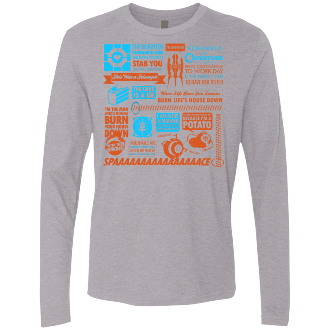 T-Shirts Heather Grey / Small Portal Quotes Men's Premium Long Sleeve