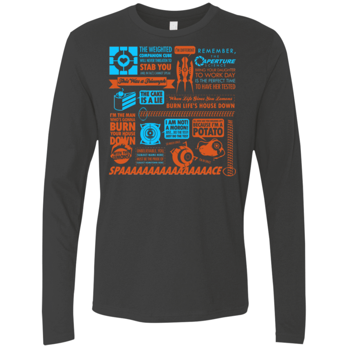 T-Shirts Heavy Metal / Small Portal Quotes Men's Premium Long Sleeve