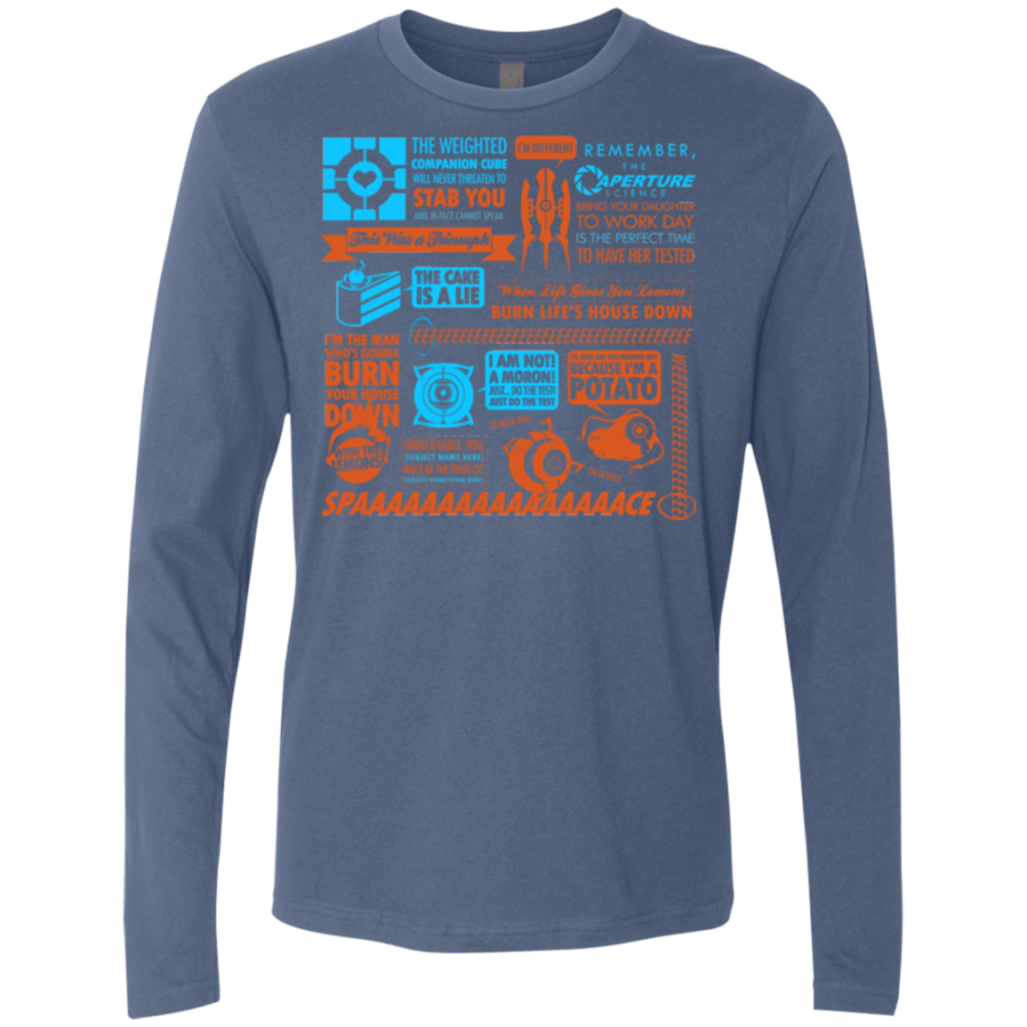 T-Shirts Indigo / Small Portal Quotes Men's Premium Long Sleeve