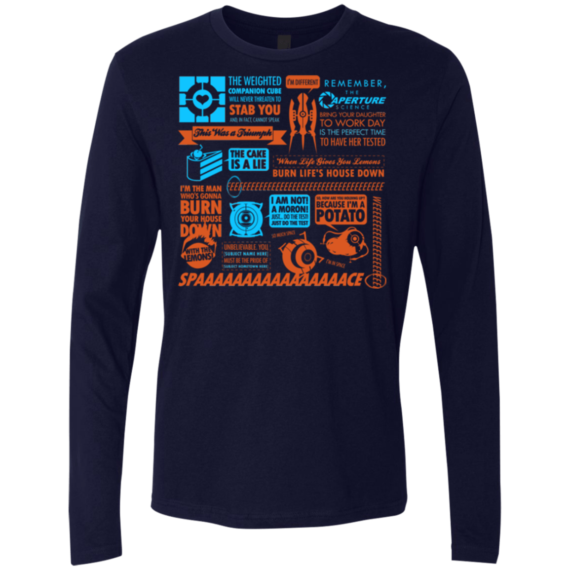 T-Shirts Midnight Navy / Small Portal Quotes Men's Premium Long Sleeve