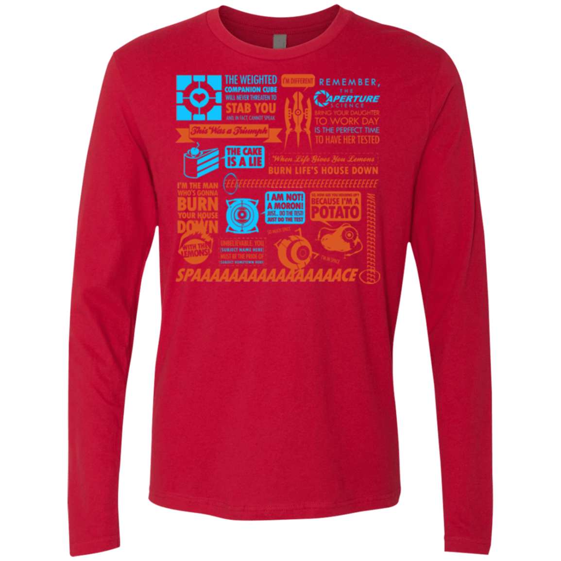 T-Shirts Red / Small Portal Quotes Men's Premium Long Sleeve