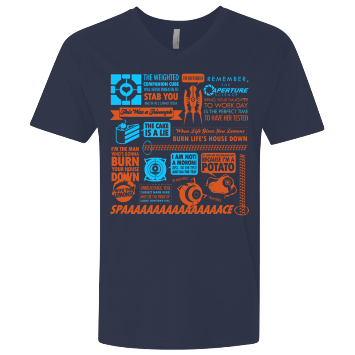 T-Shirts Midnight Navy / X-Small Portal Quotes Men's Premium V-Neck