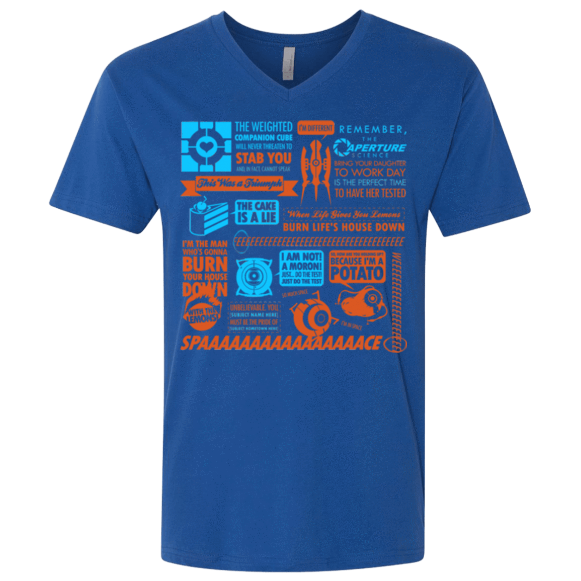 T-Shirts Royal / X-Small Portal Quotes Men's Premium V-Neck