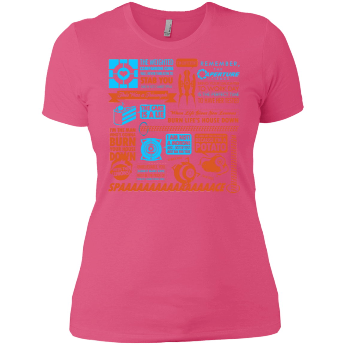 T-Shirts Hot Pink / X-Small Portal Quotes Women's Premium T-Shirt