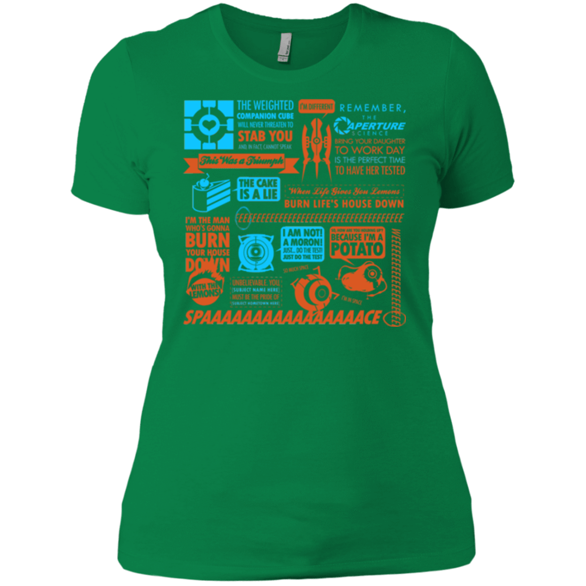T-Shirts Kelly Green / X-Small Portal Quotes Women's Premium T-Shirt