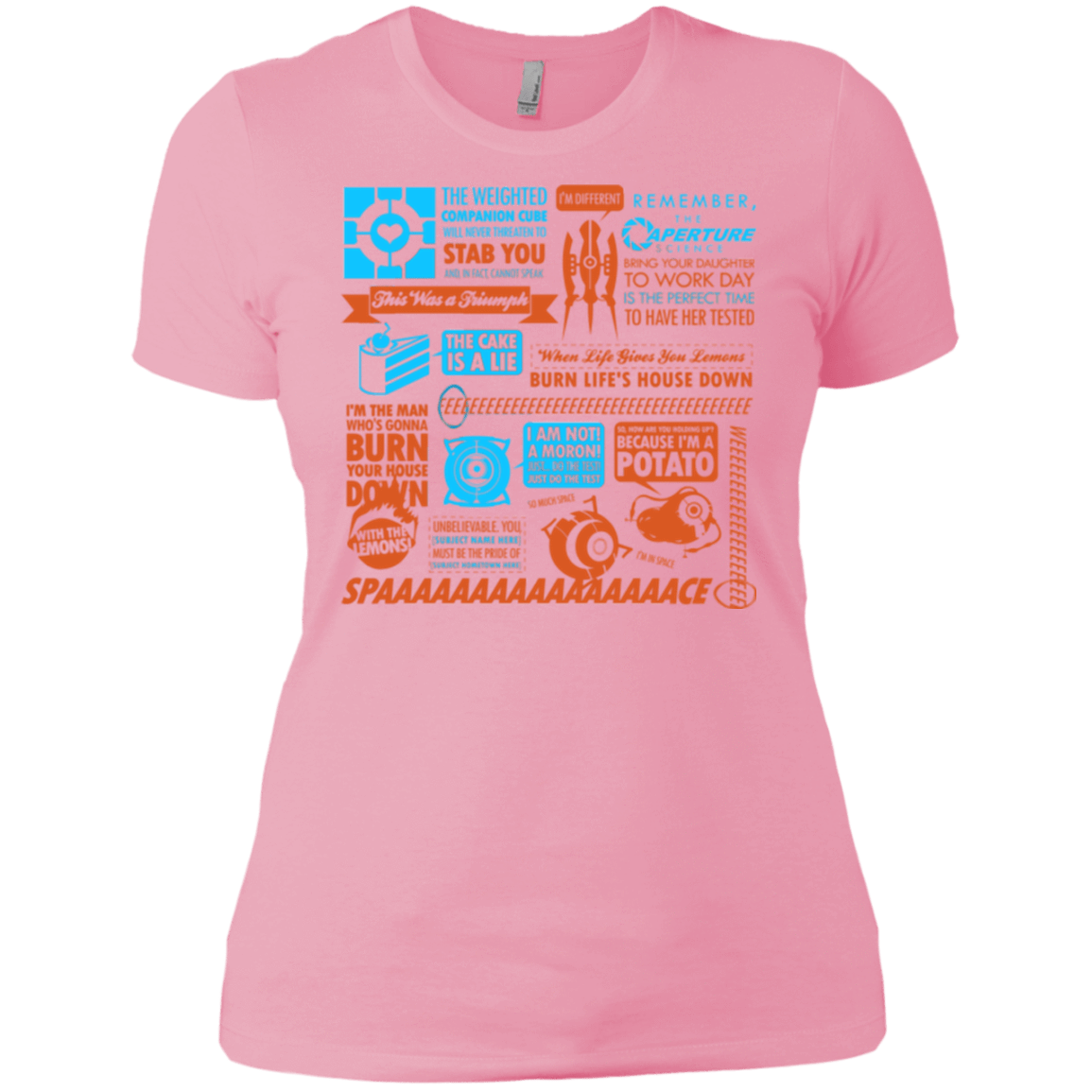 T-Shirts Light Pink / X-Small Portal Quotes Women's Premium T-Shirt