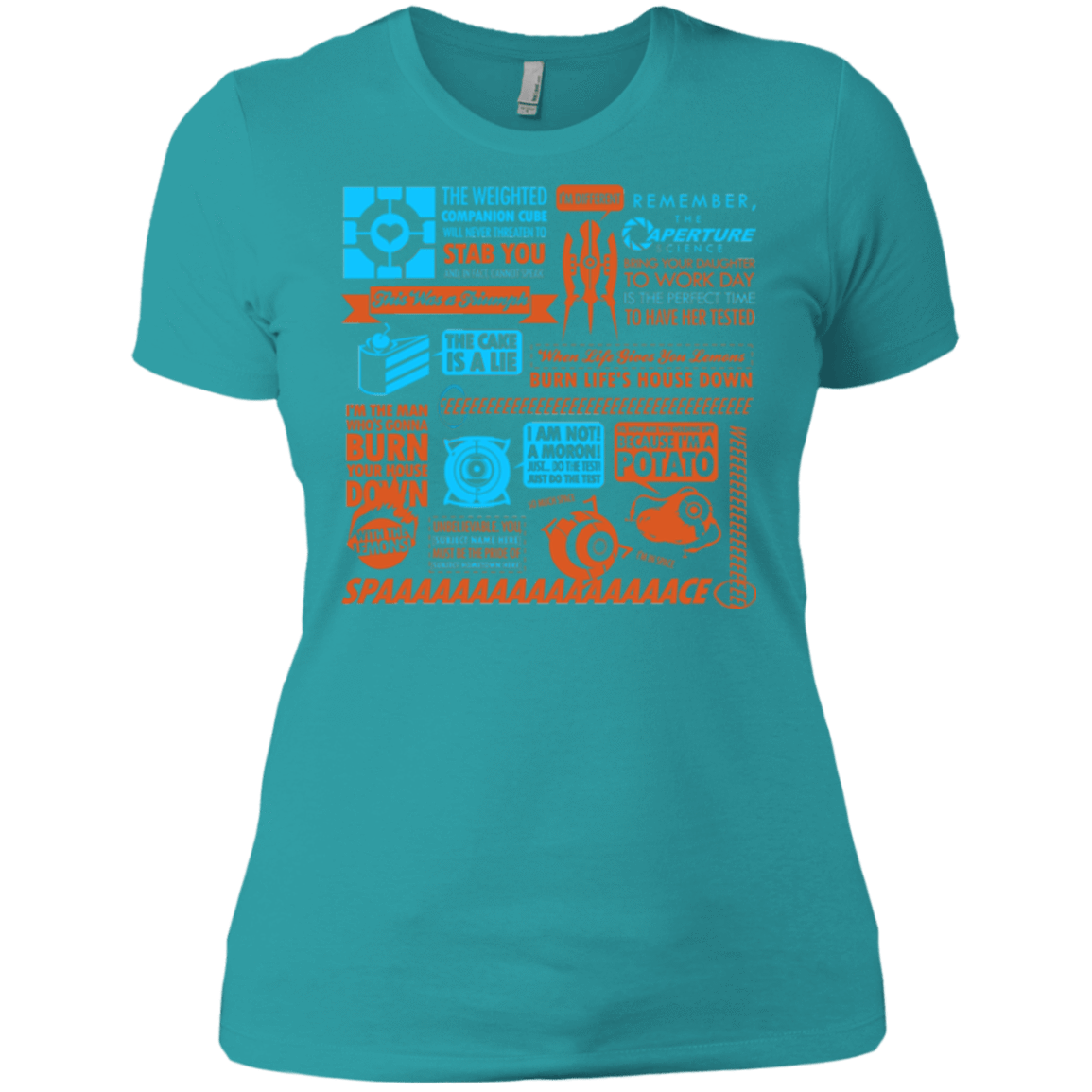 T-Shirts Tahiti Blue / X-Small Portal Quotes Women's Premium T-Shirt