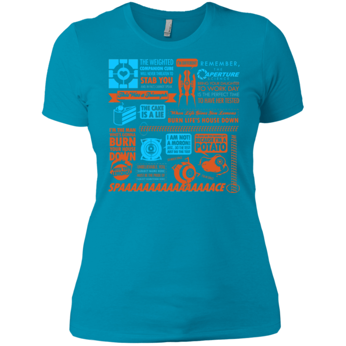 T-Shirts Turquoise / X-Small Portal Quotes Women's Premium T-Shirt