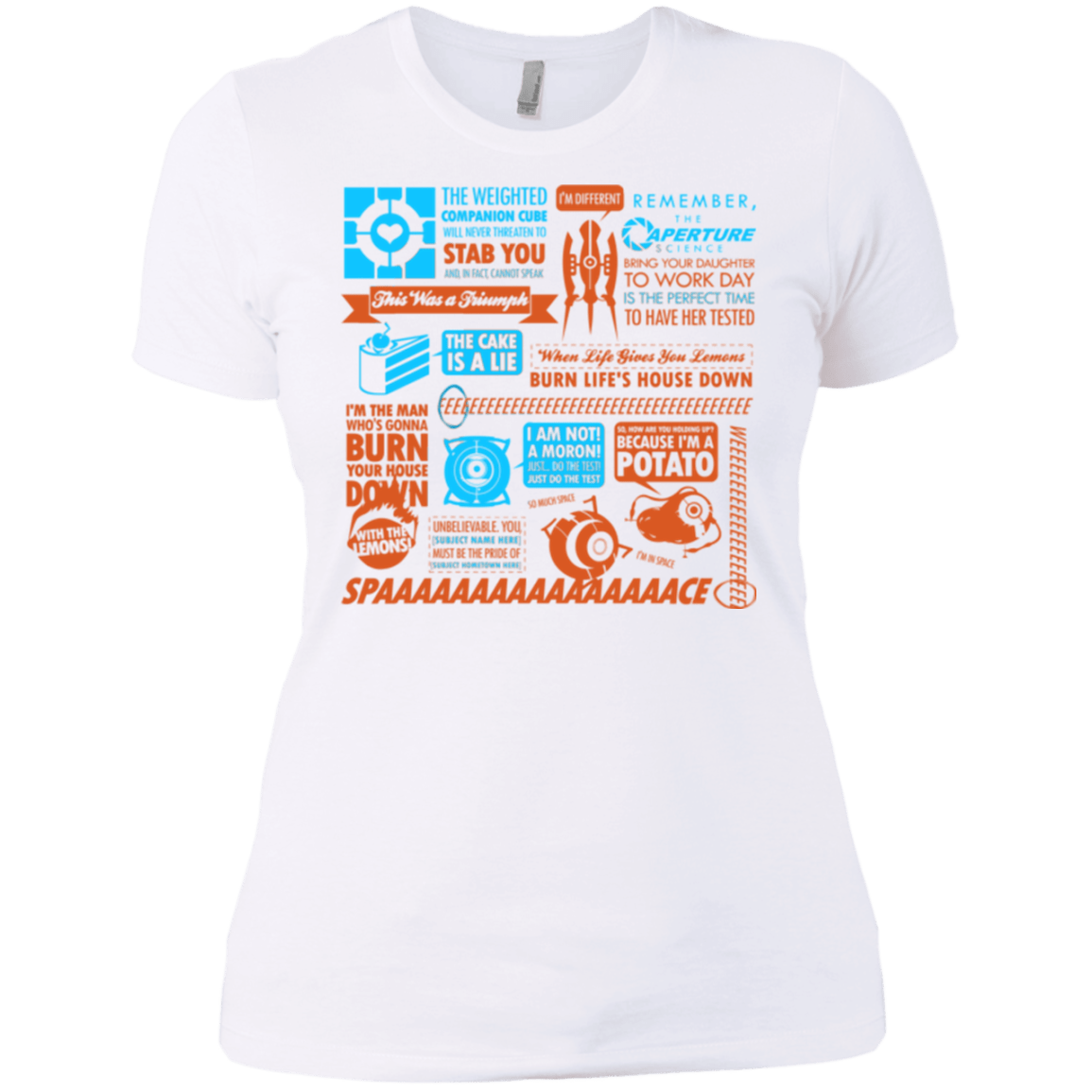 T-Shirts White / X-Small Portal Quotes Women's Premium T-Shirt