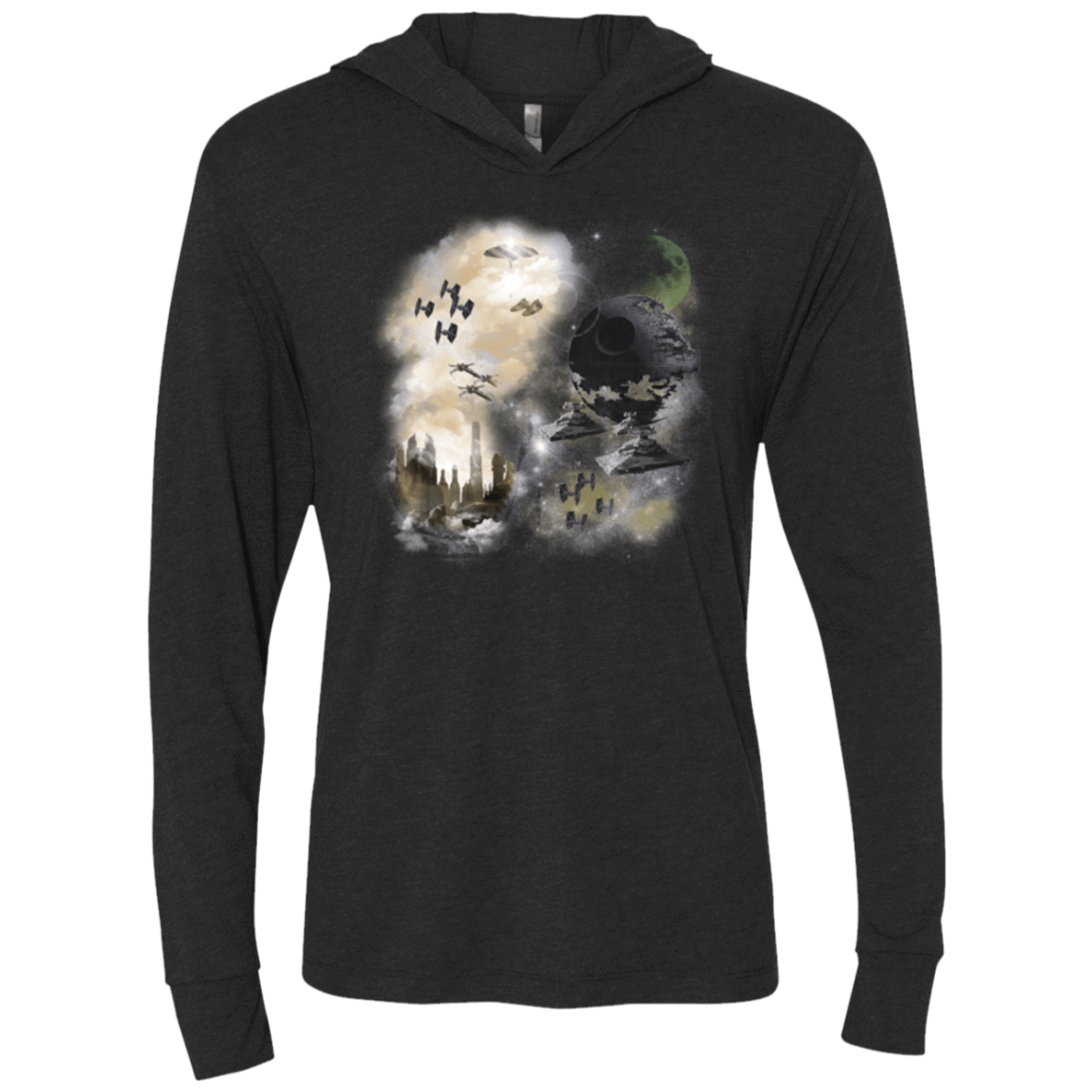 T-Shirts Vintage Black / X-Small Postcards from The Empire Triblend Long Sleeve Hoodie Tee