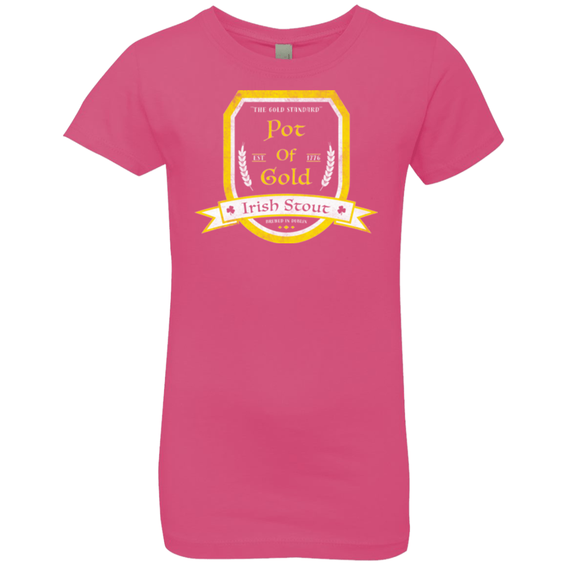 T-Shirts Hot Pink / YXS Pot of Gold Irish Stout Girls Premium T-Shirt