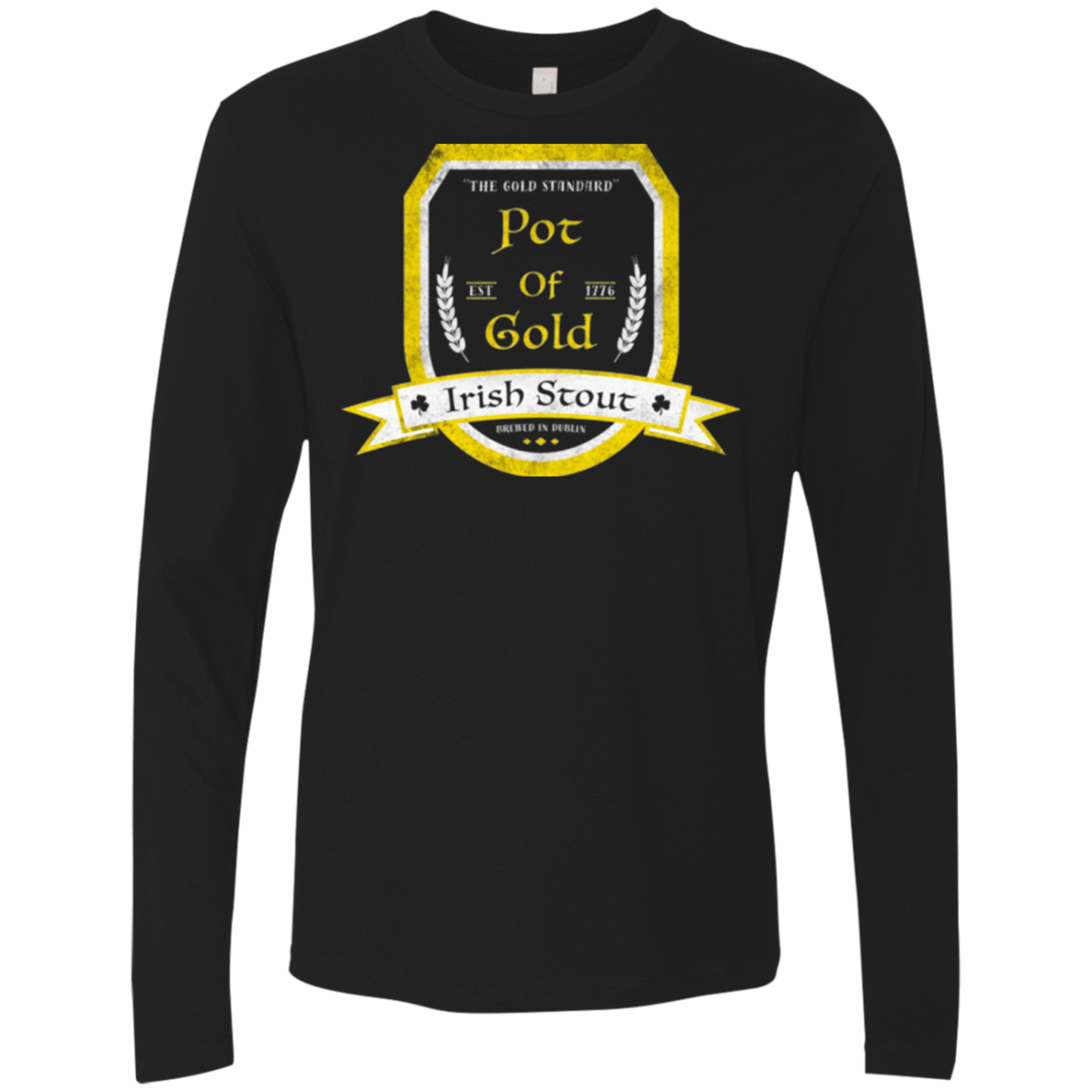 T-Shirts Black / Small Pot of Gold Irish Stout Men's Premium Long Sleeve