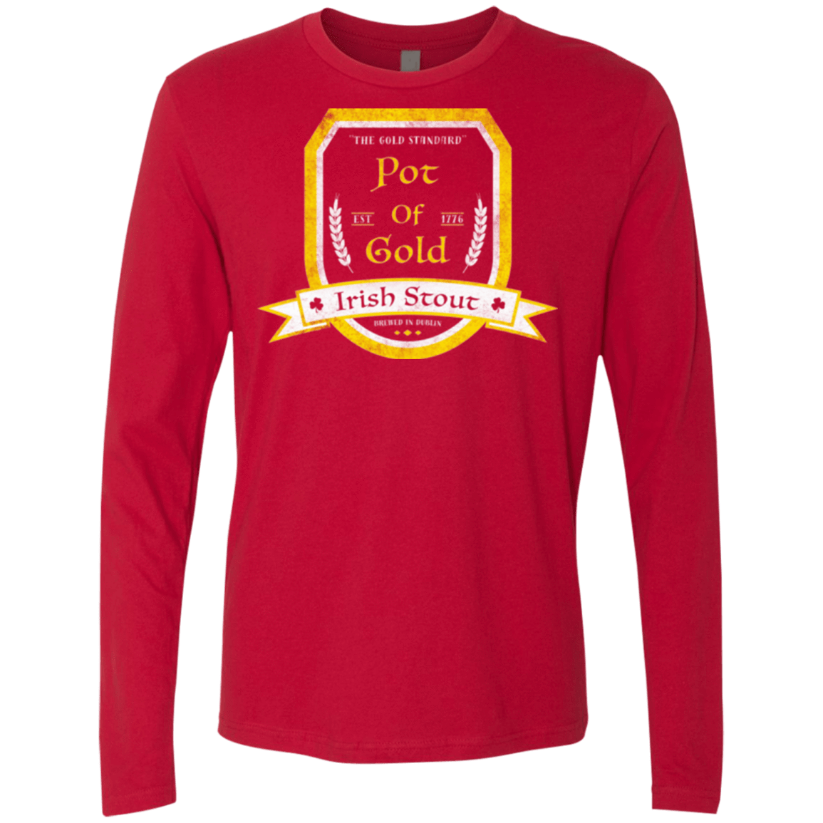 T-Shirts Red / Small Pot of Gold Irish Stout Men's Premium Long Sleeve