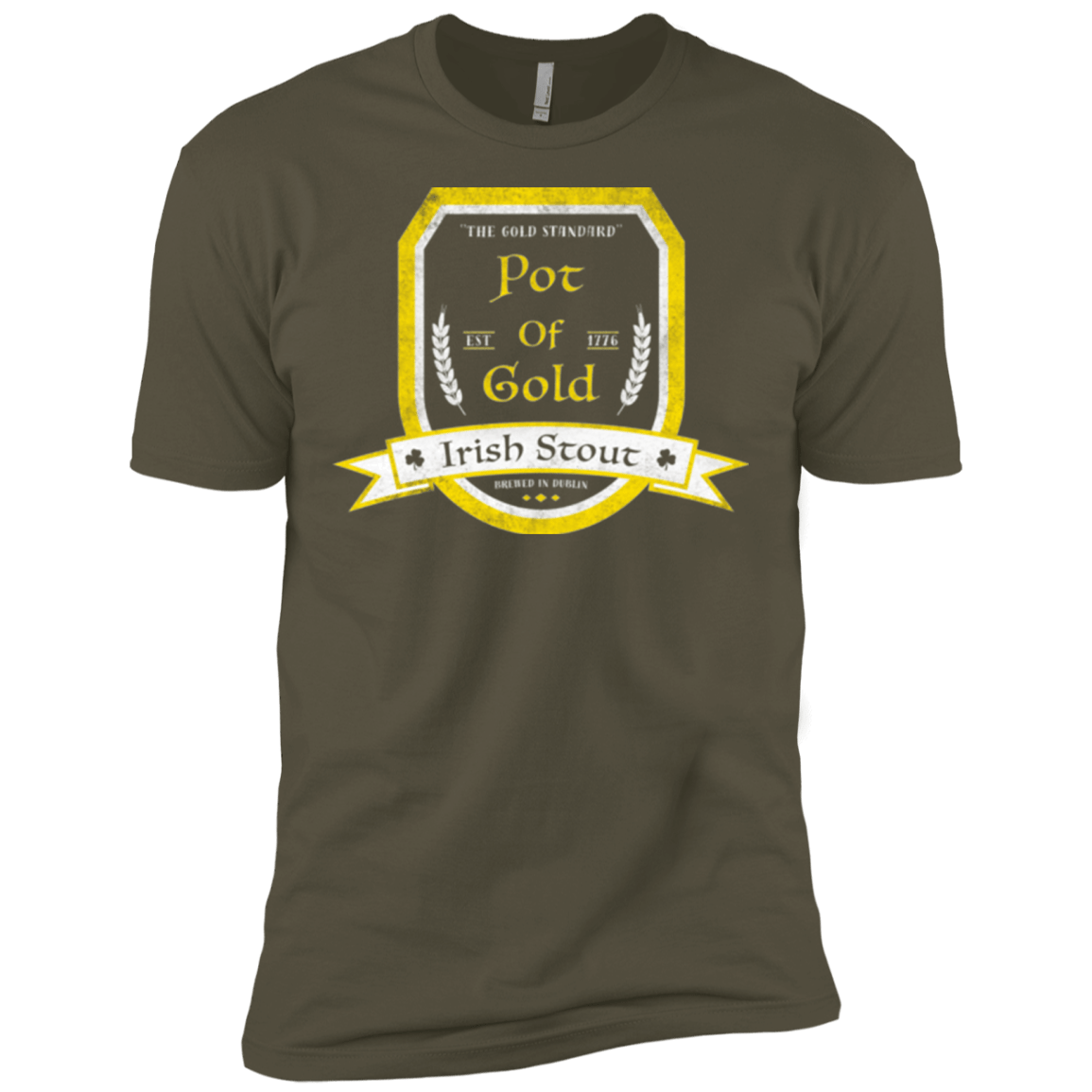 T-Shirts Military Green / X-Small Pot of Gold Irish Stout Men's Premium T-Shirt