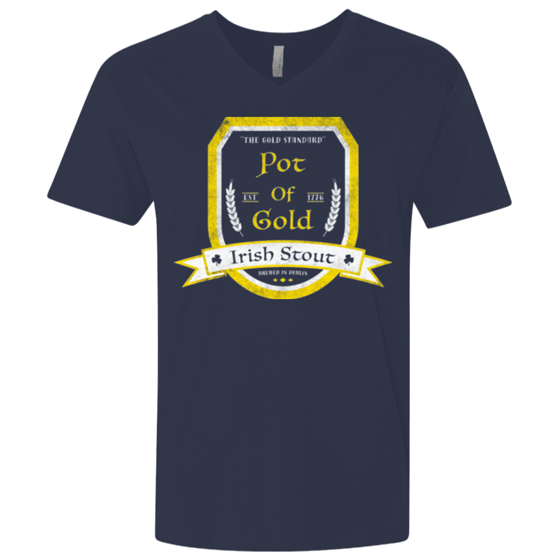 T-Shirts Midnight Navy / X-Small Pot of Gold Irish Stout Men's Premium V-Neck