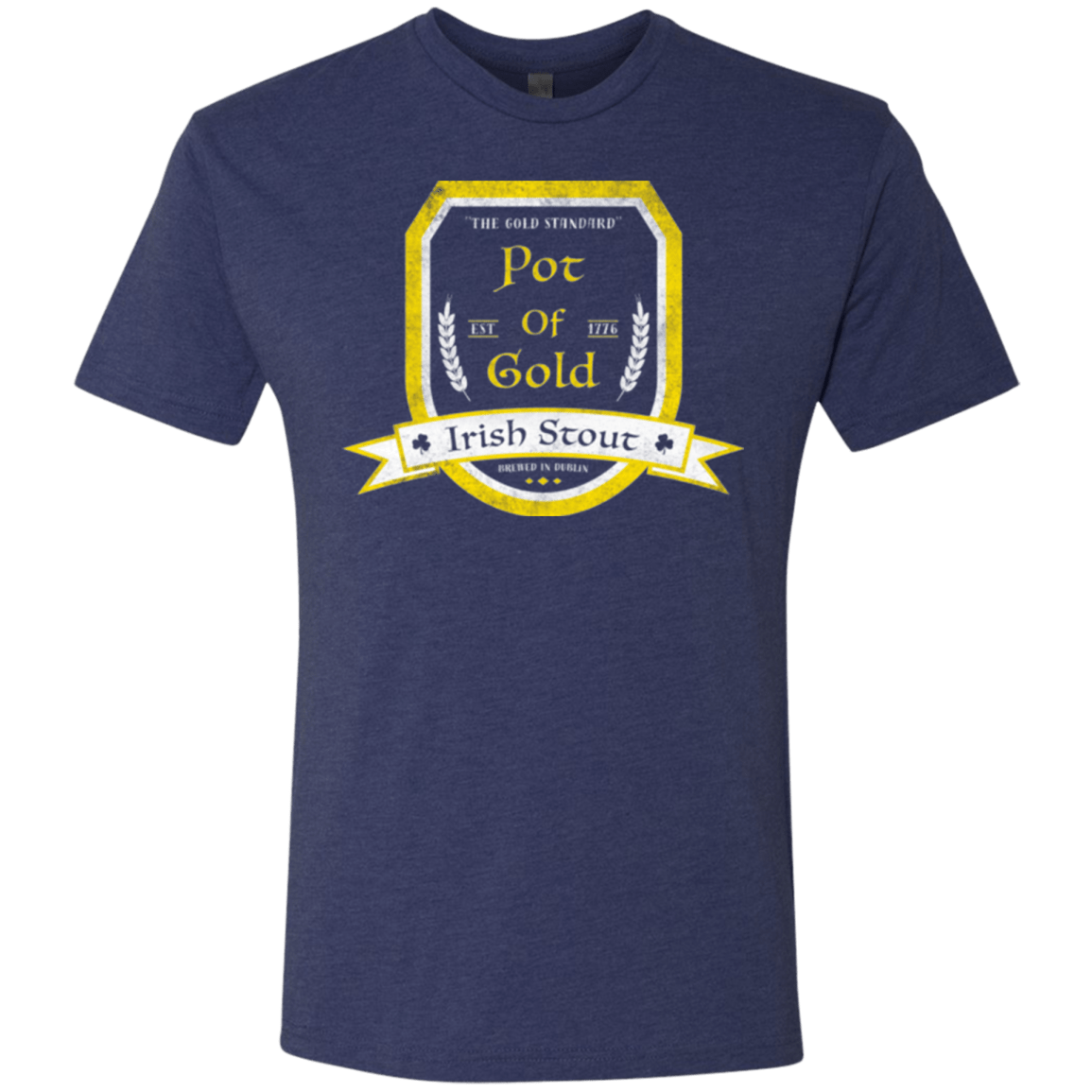 T-Shirts Vintage Navy / Small Pot of Gold Irish Stout Men's Triblend T-Shirt