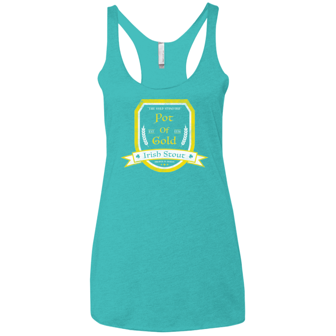 T-Shirts Tahiti Blue / X-Small Pot of Gold Irish Stout Women's Triblend Racerback Tank