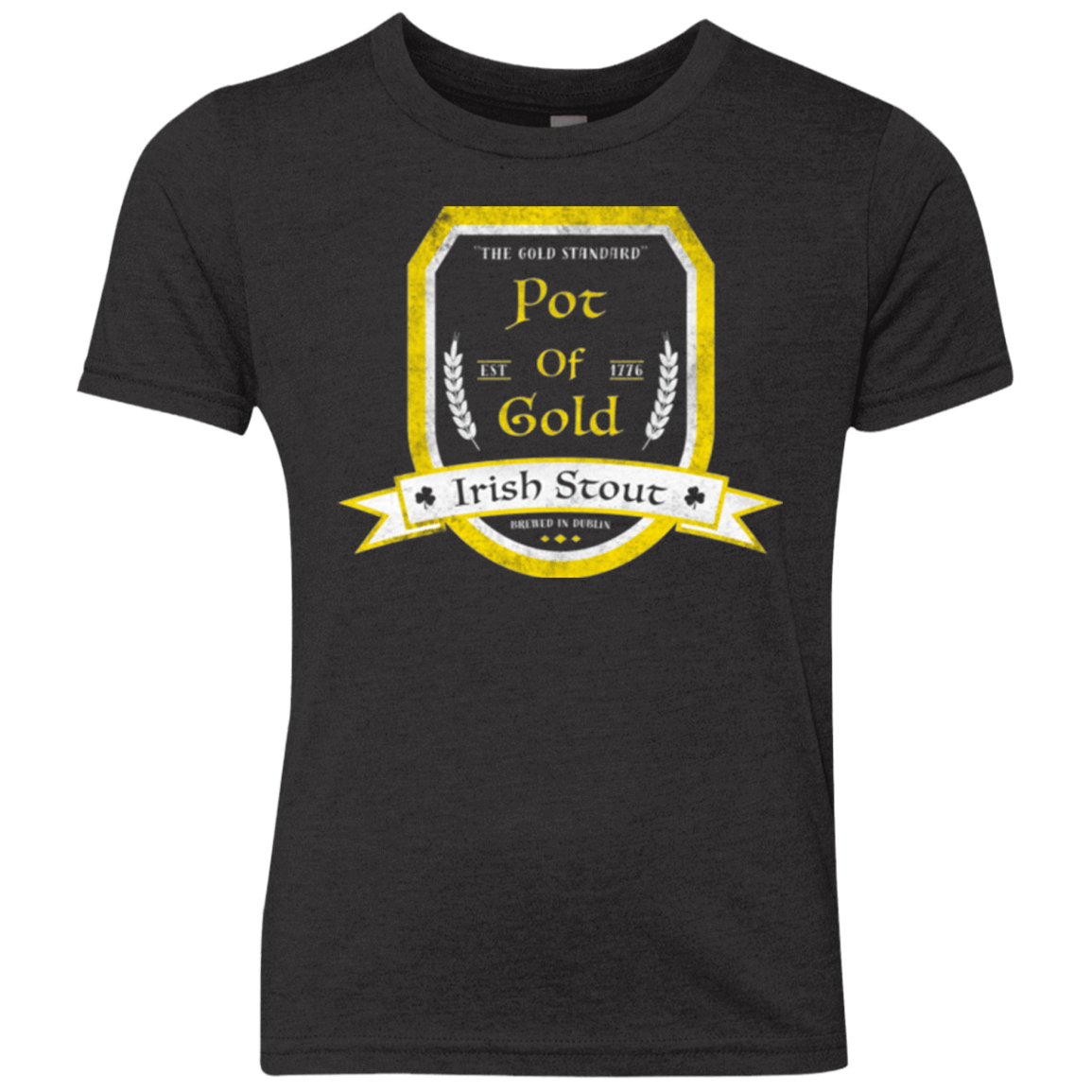 T-Shirts Vintage Black / YXS Pot of Gold Irish Stout Youth Triblend T-Shirt