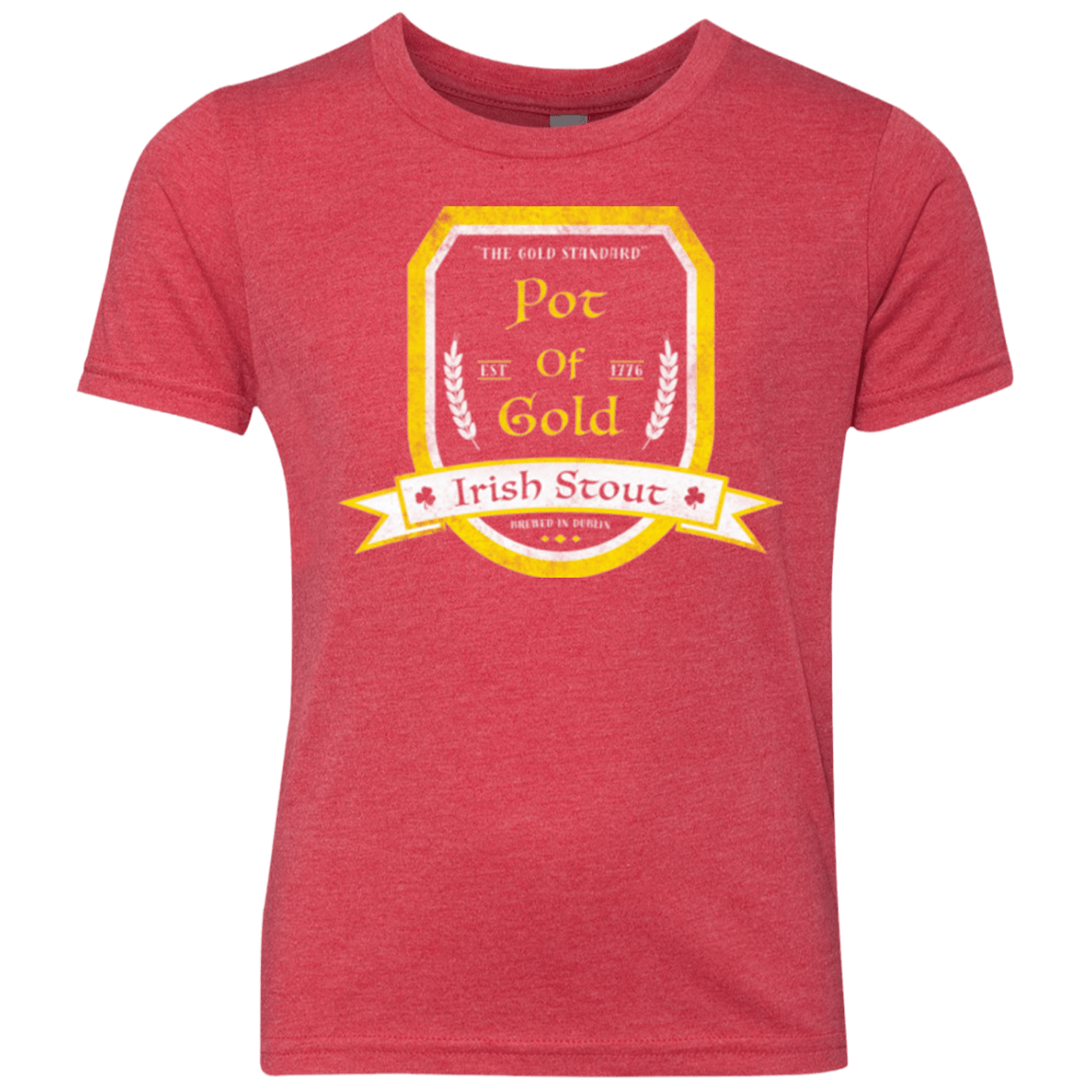 T-Shirts Vintage Red / YXS Pot of Gold Irish Stout Youth Triblend T-Shirt
