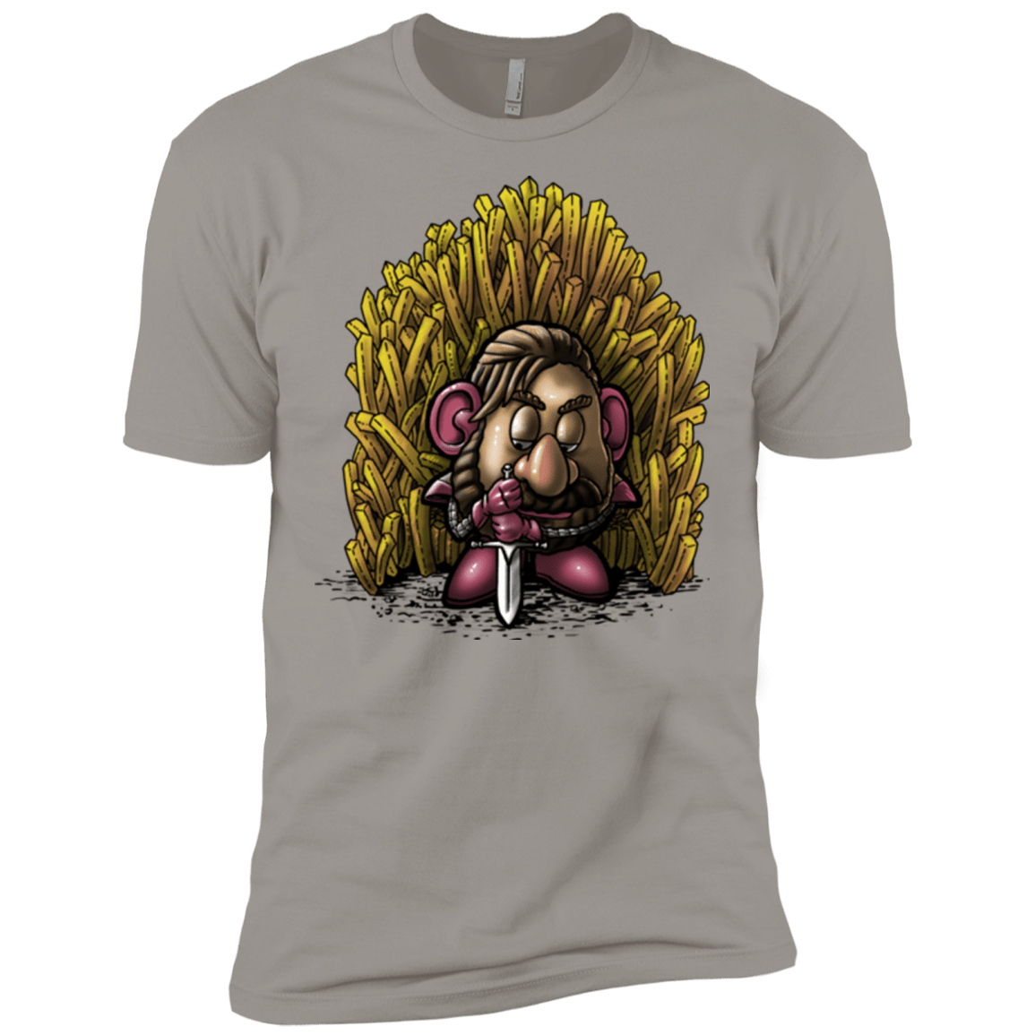 T-Shirts Light Grey / X-Small Potato Men's Premium T-Shirt
