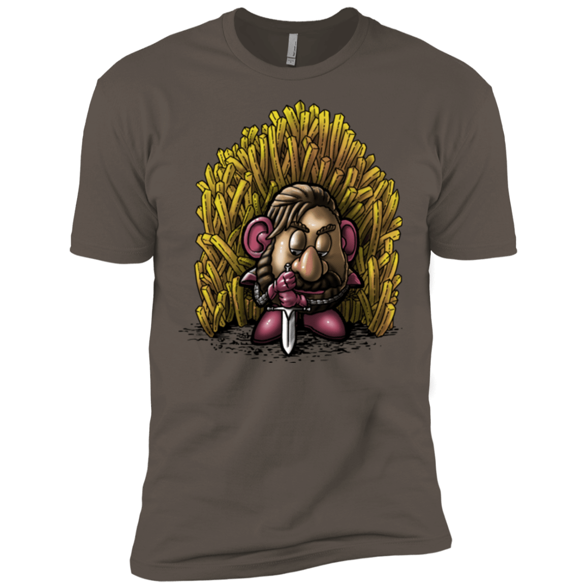 T-Shirts Warm Grey / X-Small Potato Men's Premium T-Shirt