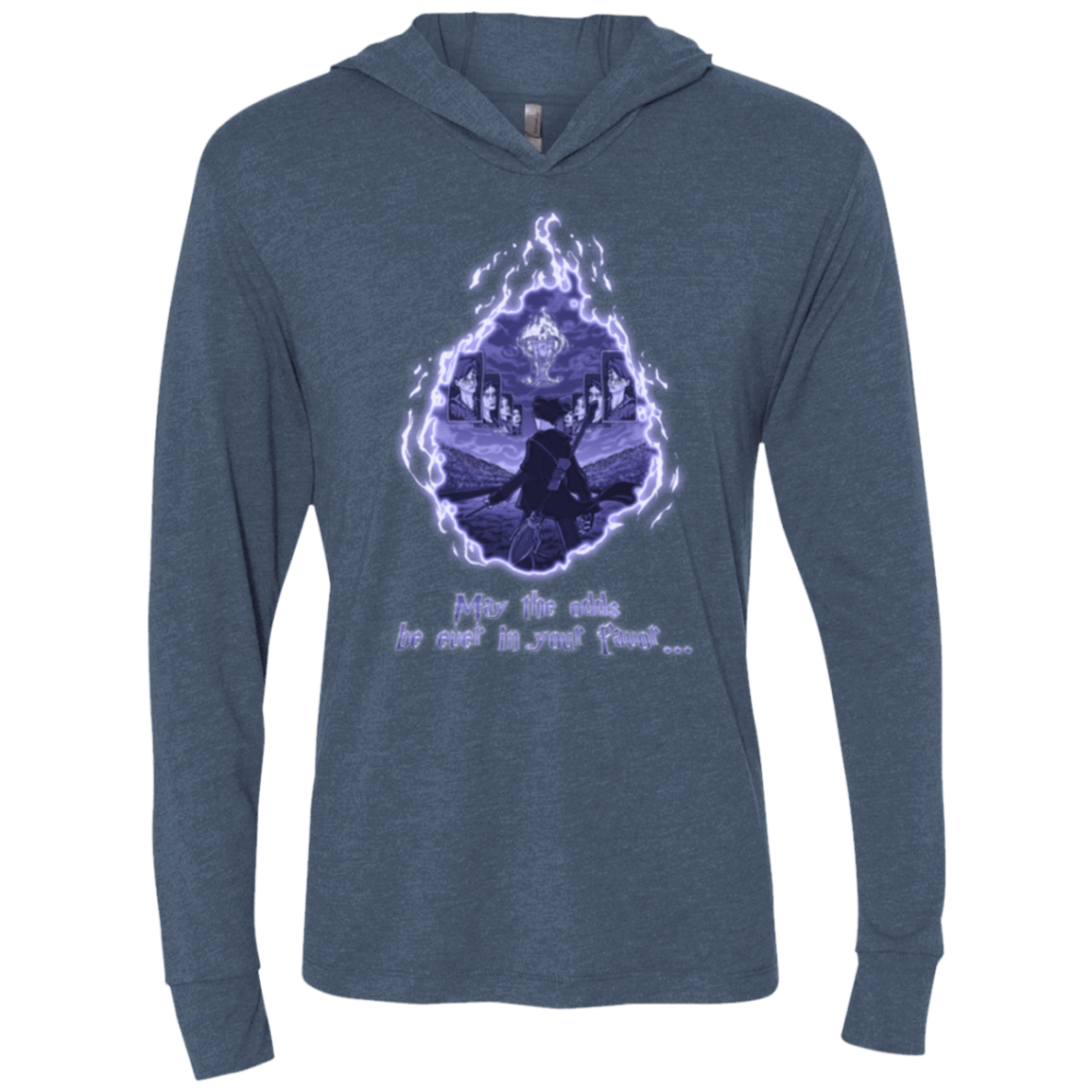 T-Shirts Indigo / X-Small Potter Games Triblend Long Sleeve Hoodie Tee