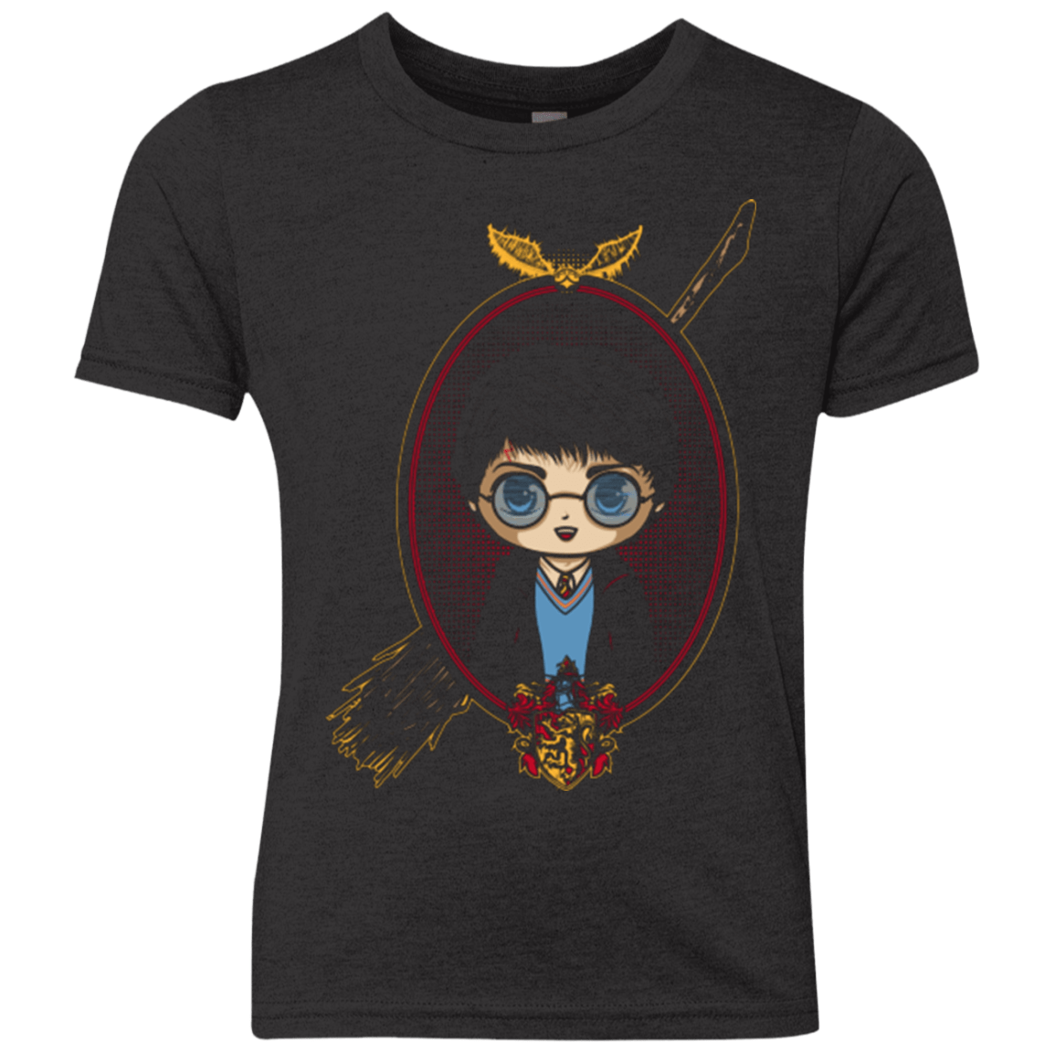 T-Shirts Vintage Black / YXS Potter Portrait Youth Triblend T-Shirt