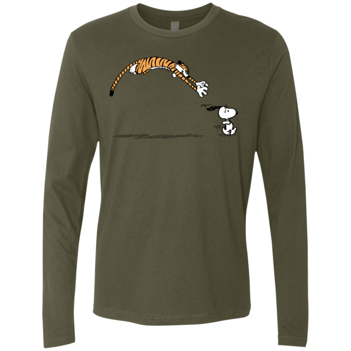T-Shirts Military Green / Small Pounce Men's Premium Long Sleeve