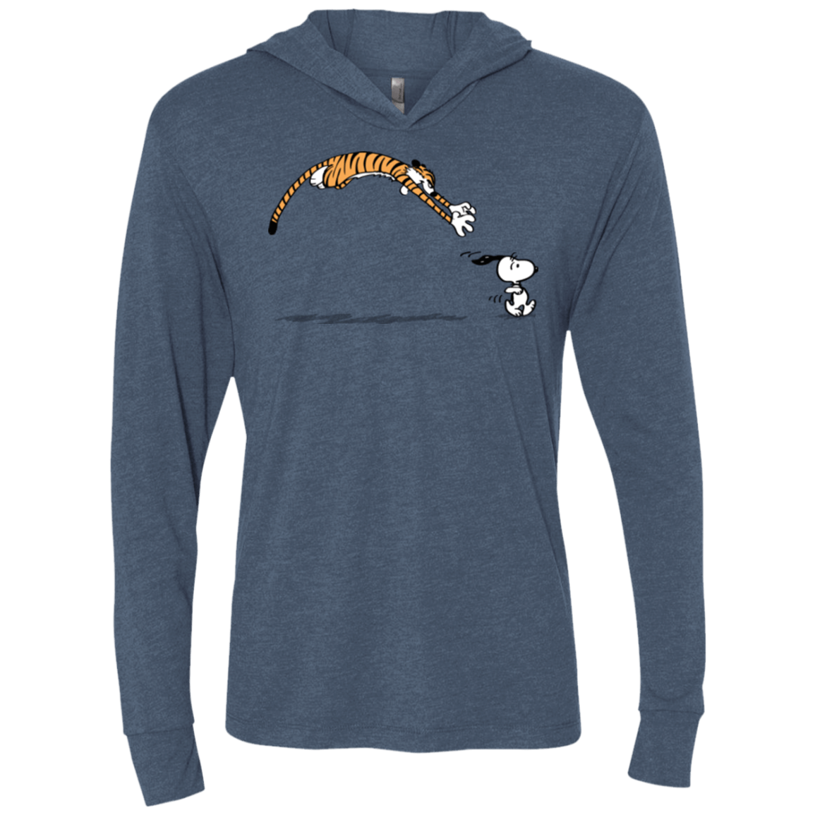 T-Shirts Indigo / X-Small Pounce Triblend Long Sleeve Hoodie Tee